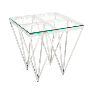 LUXOR End Table GY-ET-7745 Polished stainless steel - perfect for holding drinks, decor, or lamps | Image 2 | InSTYLE Home & Rugs
