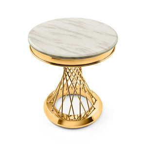 BAILEY Gold End Table GY-ET-8432G - perfect for holding drinks, decor, or lamps | Image 1 | InSTYLE Home & Rugs