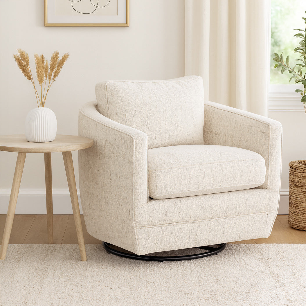 Baltimo Swivel Glider - perfect for creating cozy seating areas in your living space | Image 2 | InSTYLE Home & Rugs