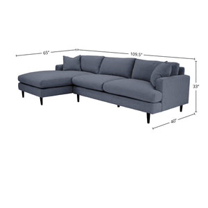 Martha Left Sectional Sofa - comfortable sofa for modern living | Image 3 | InSTYLE Home & Rugs