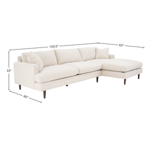 Martha Right Sectional Sofa - comfortable sofa for modern living | Image 3 | InSTYLE Home & Rugs