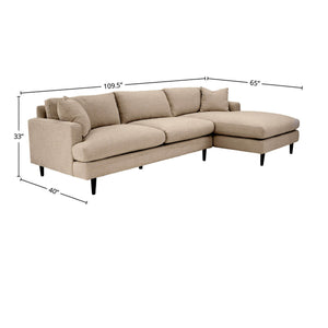 Martha Right Sectional Sofa - comfortable sofa for modern living | Image 3 | InSTYLE Home & Rugs