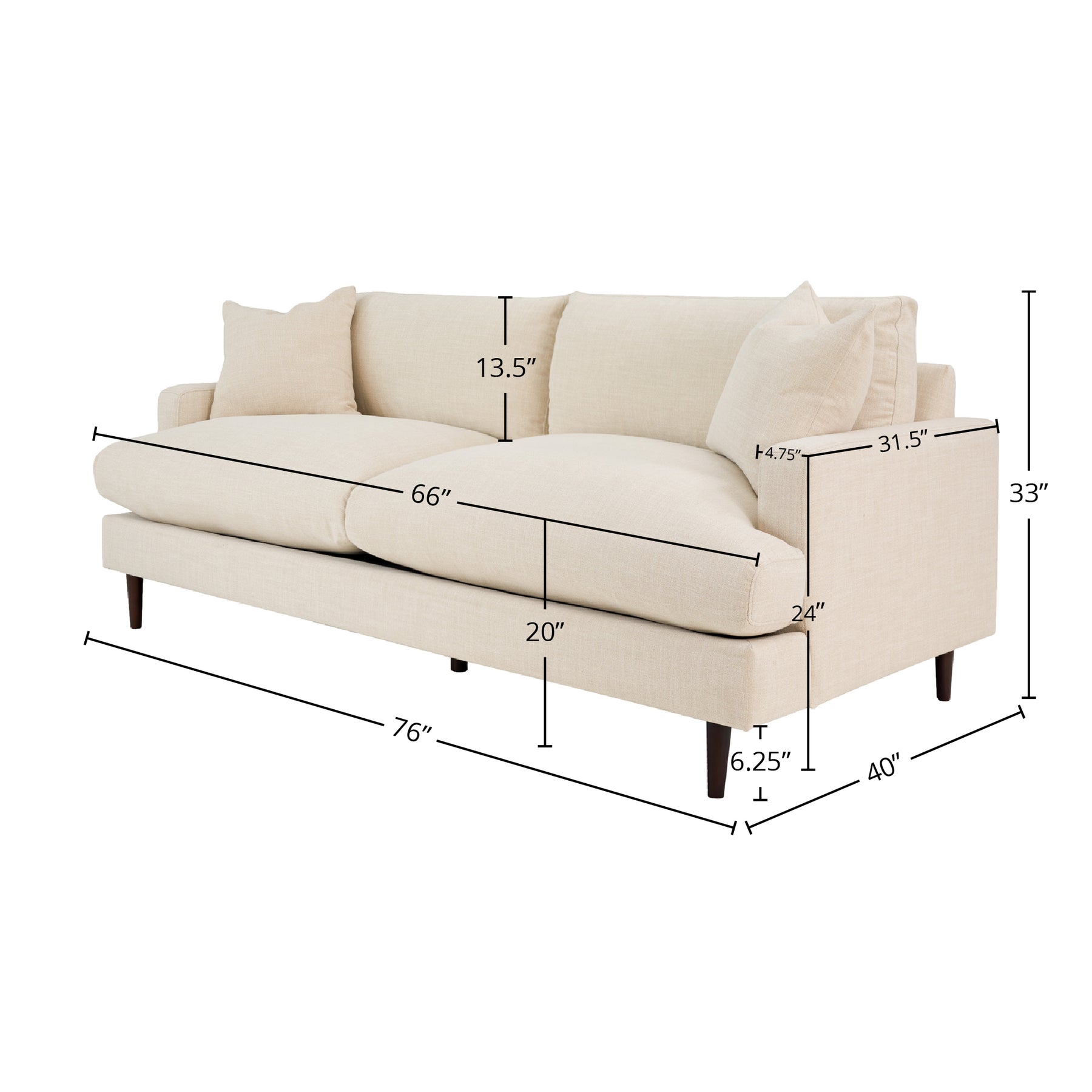 Martha Apartment Sofa - comfortable sofa for modern living | Image 2 | InSTYLE Home & Rugs