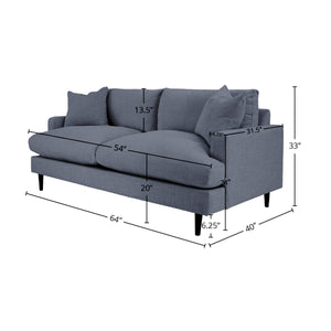 Martha Loveseat - modern loveseat with comfortable cushions and sleek design | Image 3 | InSTYLE Home & Rugs