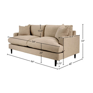 Martha Loveseat - compact loveseat for stylish living room decor | Image 3 | InSTYLE Home & Rugs