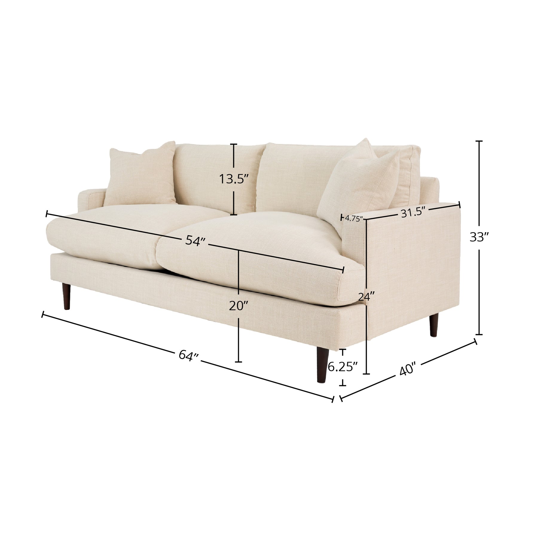 Martha Loveseat - compact loveseat for stylish living room decor | Image 2 | InSTYLE Home & Rugs