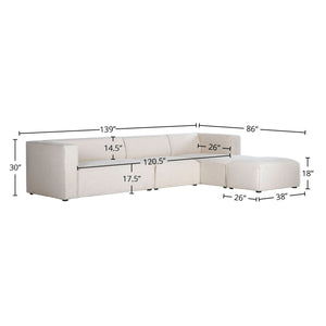 Premium Right Modular Sectional w/ Ottoman - comfortable ottoman for any room | Image 3 | InSTYLE Home & Rugs