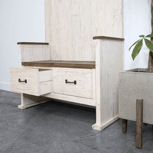 Provence Hall Bench 2 Drawer - perfect for entryways or patios | Image 6 | InSTYLE Home & Rugs