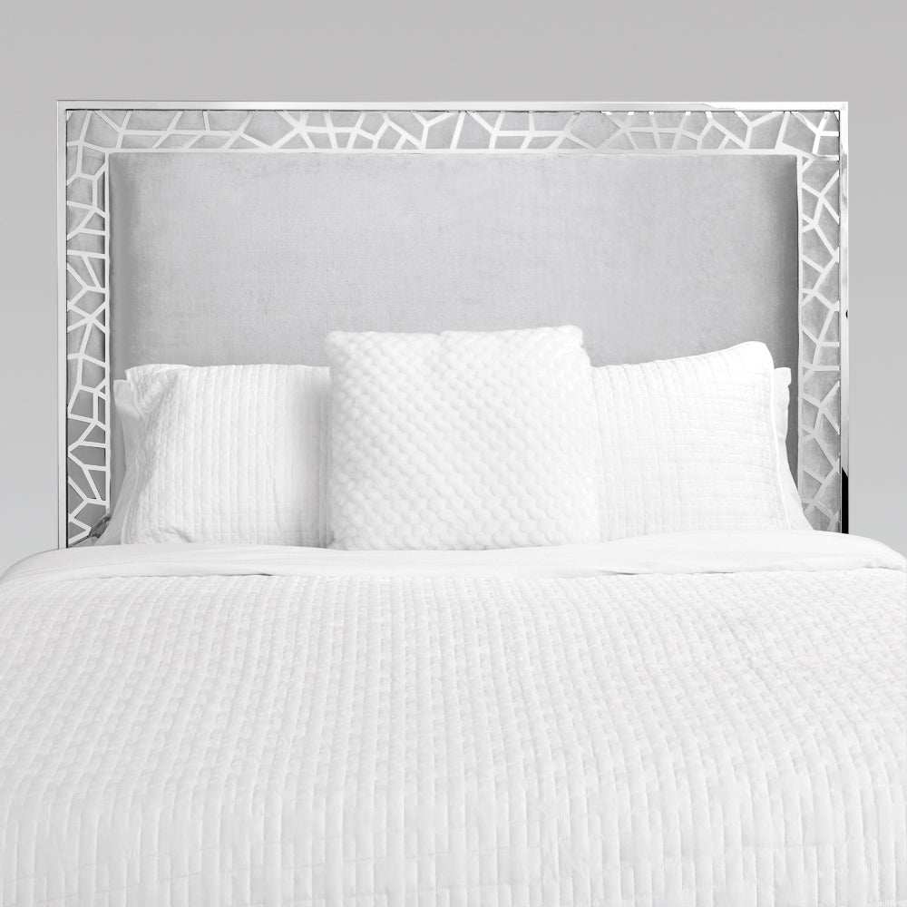 WELLINGTON QUEEN BED GY-BED-7982K White PU - stylish beds for any bedroom | Image 1 | InSTYLE Home & Rugs