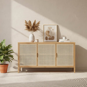 Rattan 3 Door Sideboard - elegant sideboard with style | Image 2 | InSTYLE Home & Rugs
