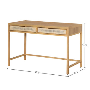 Rattan Desk - perfect for work or study | Image 3 | InSTYLE Home & Rugs