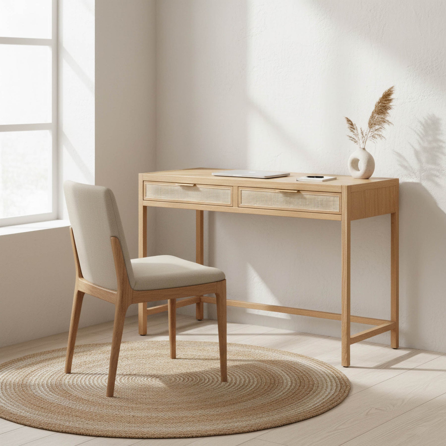 Rattan Desk - perfect for work or study | Image 2 | InSTYLE Home & Rugs