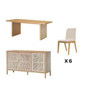 Rattan Dining Set 6 - comfortable dining experience | Image 2 | InSTYLE Home & Rugs