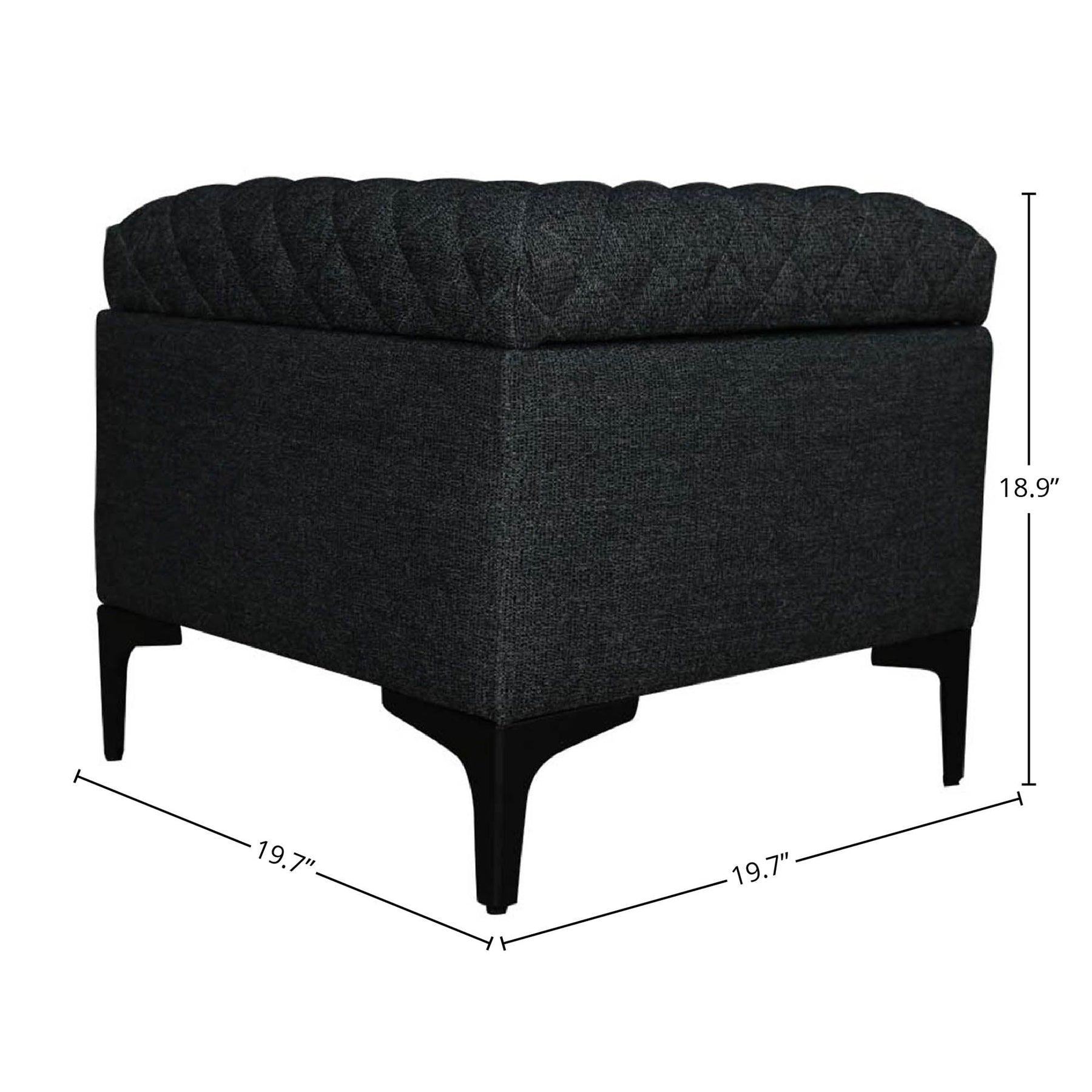 Reece Storage Ottoman - comfortable ottoman for any room | Image 2 | InSTYLE Home & Rugs