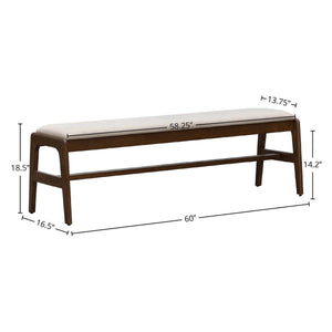 Remix Upholstered Bench - durable bench with modern style | Image 3 | InSTYLE Home & Rugs