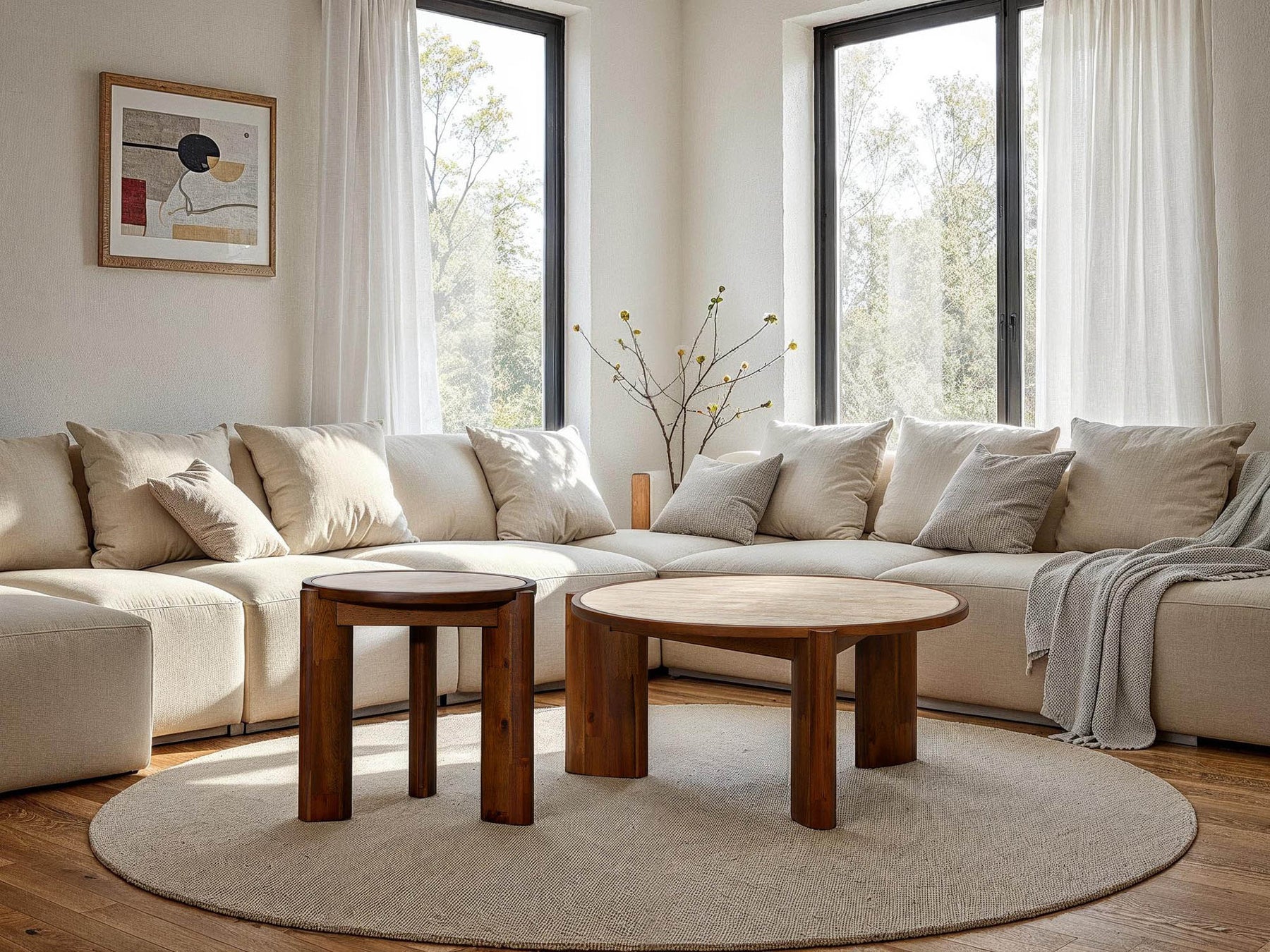 Remix Round Side Table - available in a variety of materials and styles | Image 2 | InSTYLE Home & Rugs