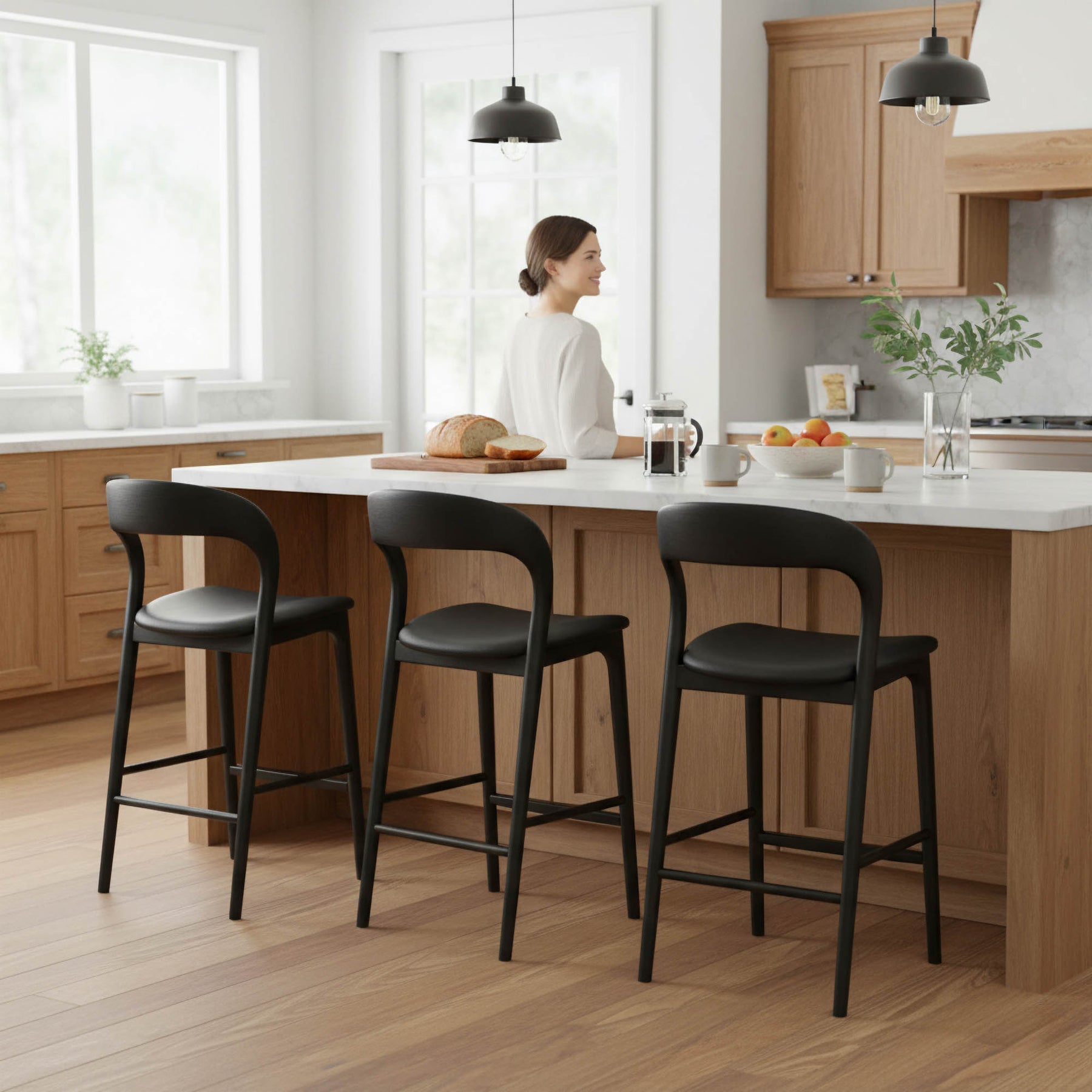 Rotondo Counter Stool - sleek stools for kitchen bars | Image 2 | InSTYLE Home & Rugs