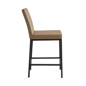 HAVANA Counter Chair GY649 S25BLK Fuzhou Grey linen BLACK FRAME - comfortable and stylish seating for your kitchen counter | Image 1 | InSTYLE Home & Rugs