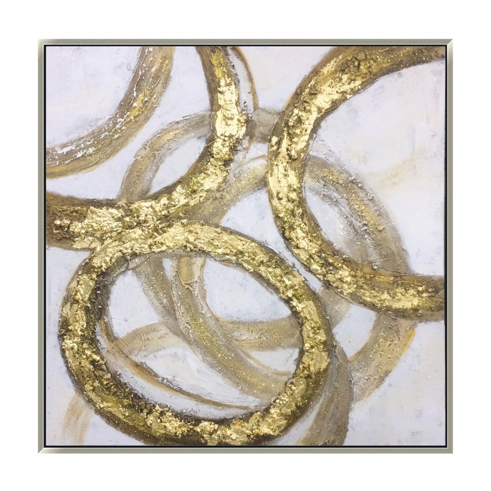 Wall Hanging XC-6655B Gold 100X100cm - add personality and flair to your walls with stunning art | Image 1 | InSTYLE Home & Rugs