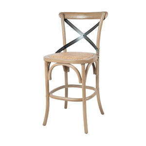 Cross Back Fixed Counter Stool - sleek stools for kitchen bars | Image 1 | InSTYLE Home & Rugs