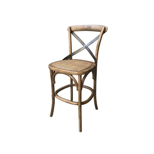 Cross Back Fixed Counter Stool - sleek stools for kitchen bars | Image 2 | InSTYLE Home & Rugs