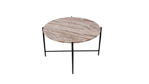 Arlo Coffee Table marble top black hammered iron legs - modern black coffee table | Image 2 | InSTYLE Home & Rugs
