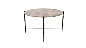 Arlo Coffee Table marble top black hammered iron legs - modern black coffee table | Image 4 | InSTYLE Home & Rugs