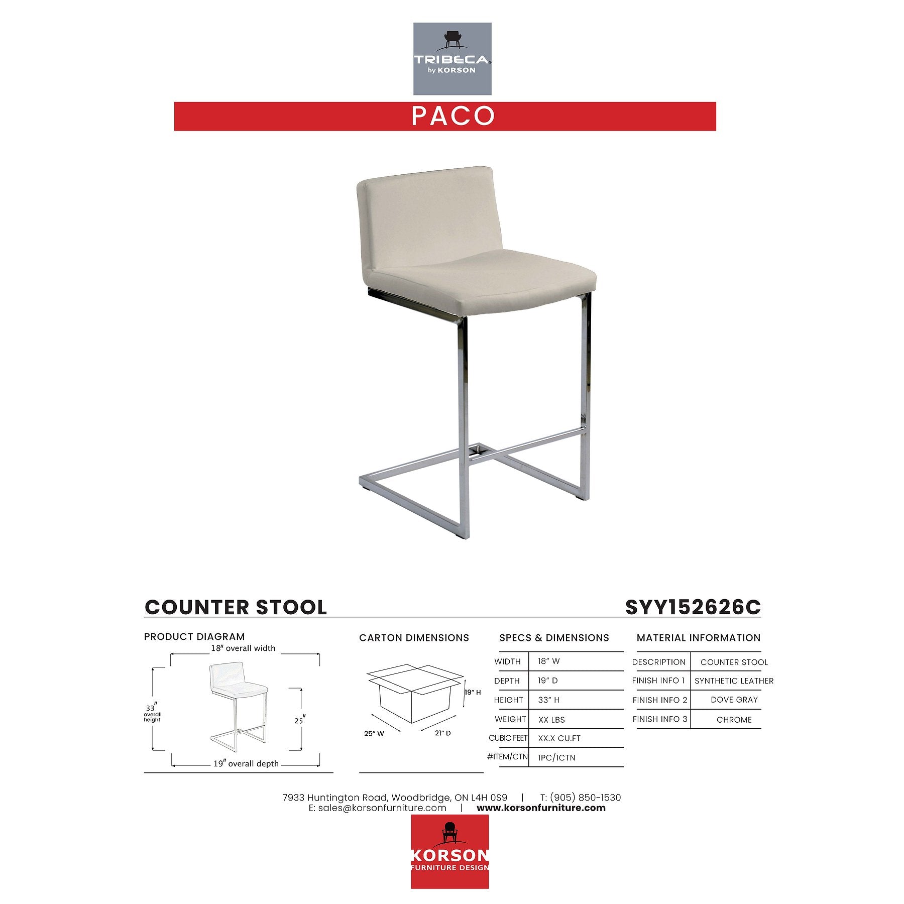 Paco - Counter Stool