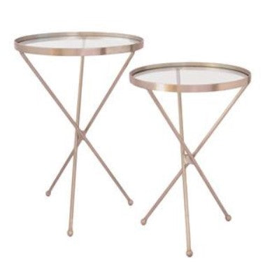 Karlsson Antique Nickel Accent Table - chic accent table for contemporary home interiors | Image 1 | InSTYLE Home & Rugs