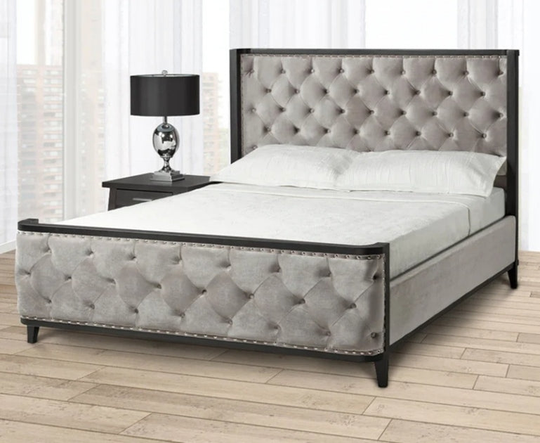 SWIRE BED KING - Grey Velvet