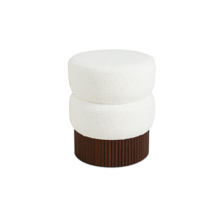 SIDNEY Ottoman GY-OT-1575 Ivory Boucle fabric - comfortable ottoman for any room | Image 1 | InSTYLE Home & Rugs