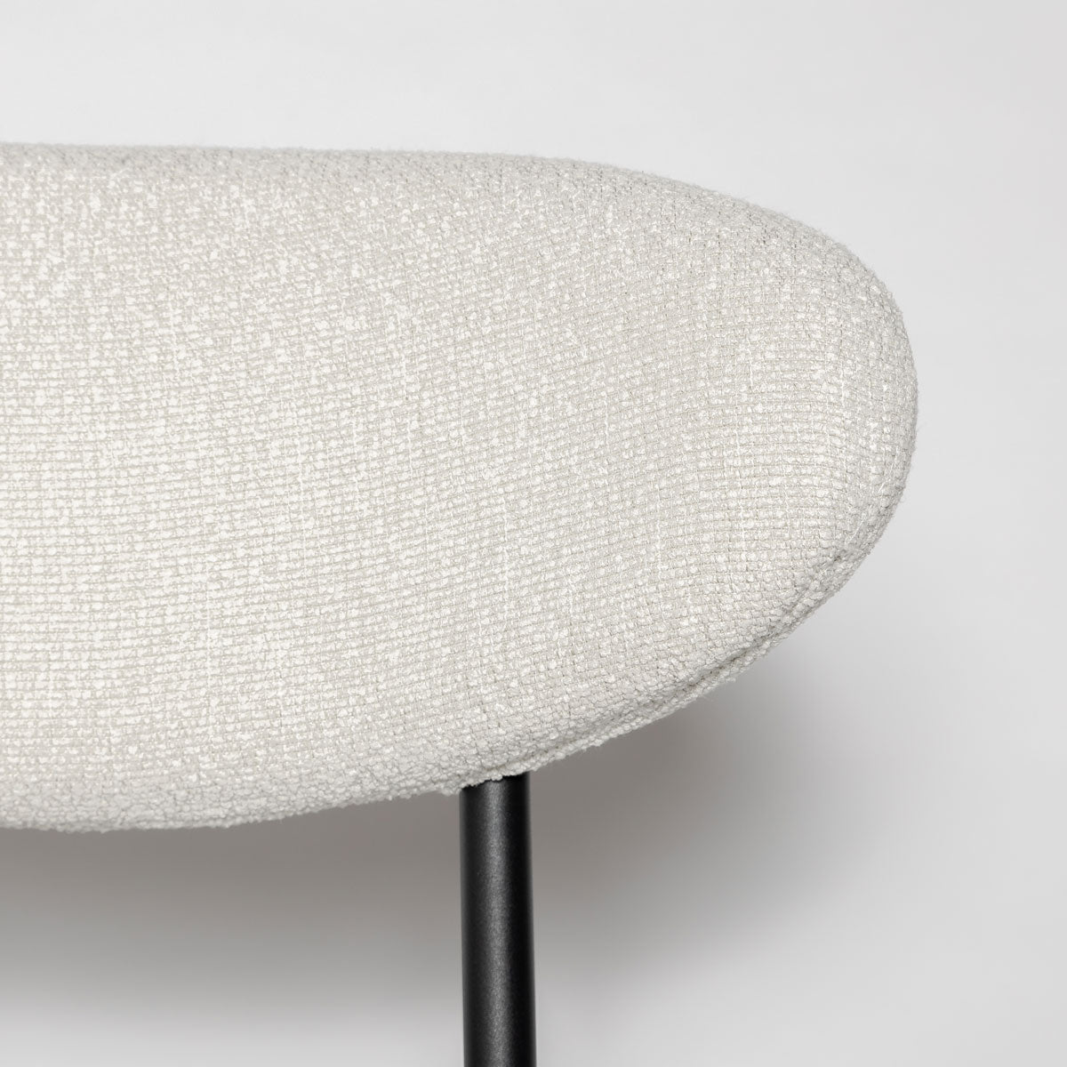 Thompson Stackable Chair — Cloud Upholstery with Steel Frame - stackable upholstered dining chair in soft cloud with a steel frame | Image 2 | InSTYLE Home & Rugs