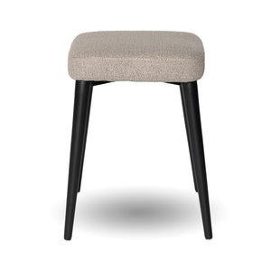 Tommy Stool — Charcoal Upholstered Stool with Black Steel Frame - charcoal upholstered stool on a black powder-coated steel frame | Image 14 | InSTYLE Home & Rugs