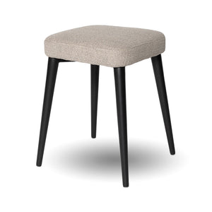 Tommy Stool — Charcoal Upholstered Stool with Black Steel Frame - charcoal upholstered stool on a black powder-coated steel frame | Image 2 | InSTYLE Home & Rugs