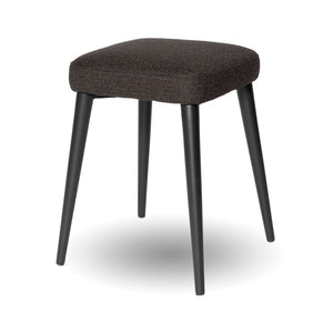 Tommy Stool — Charcoal Upholstered Stool with Black Steel Frame - charcoal upholstered stool on a black powder-coated steel frame | Image 1 | InSTYLE Home & Rugs