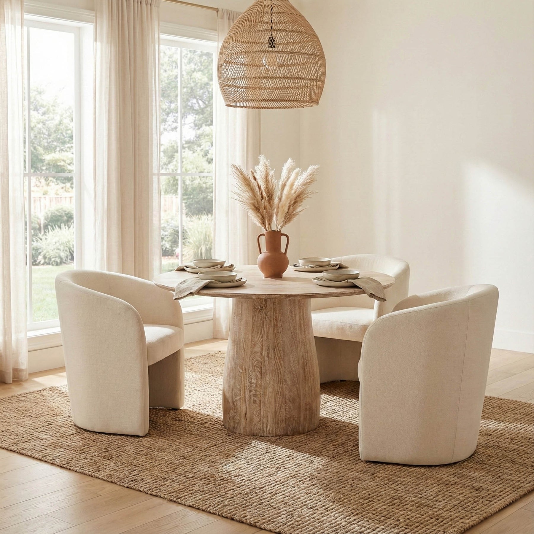 Truffle Round Dining Table - elegant seating for dining areas | Image 2 | InSTYLE Home & Rugs