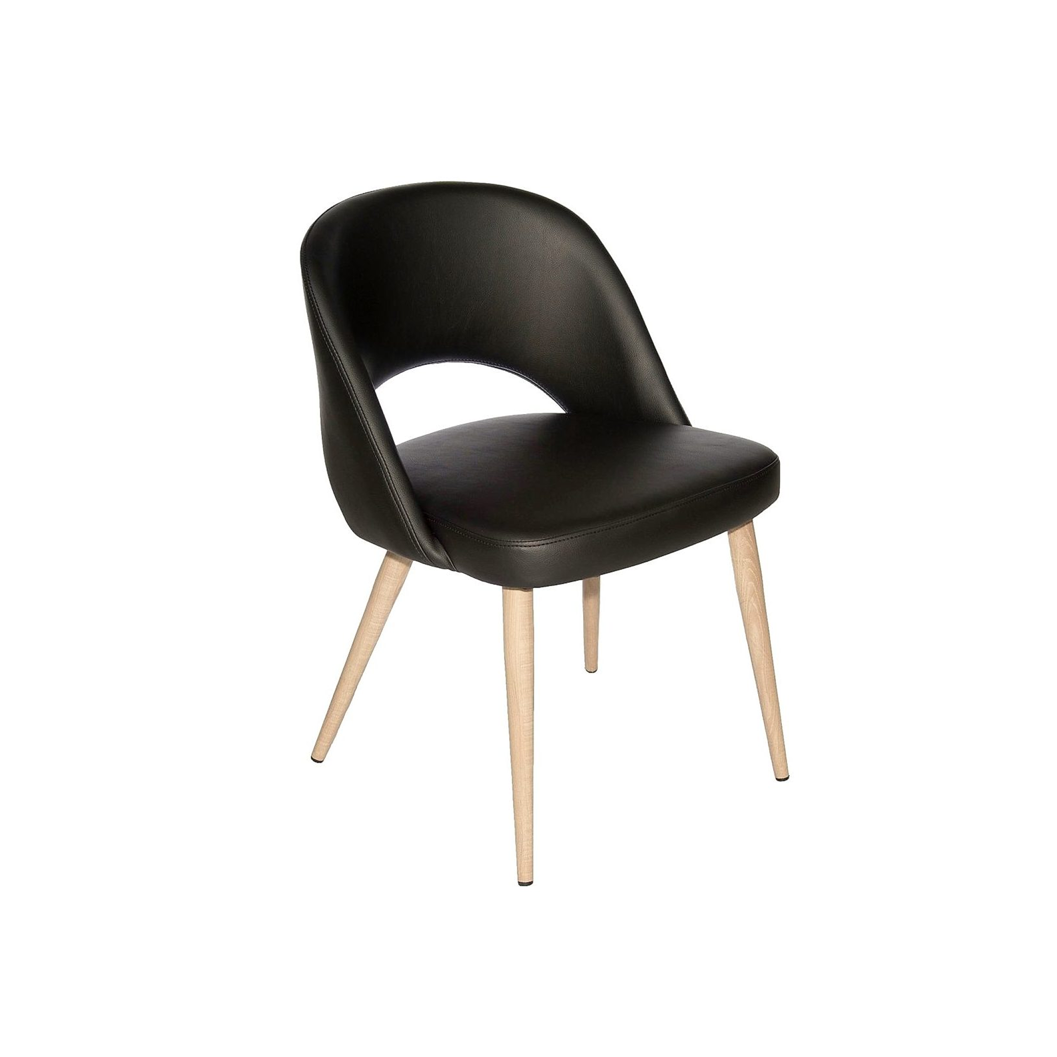 Turner Chair in PU leather with a wood-look metal base | InSTYLE Home & Rugs