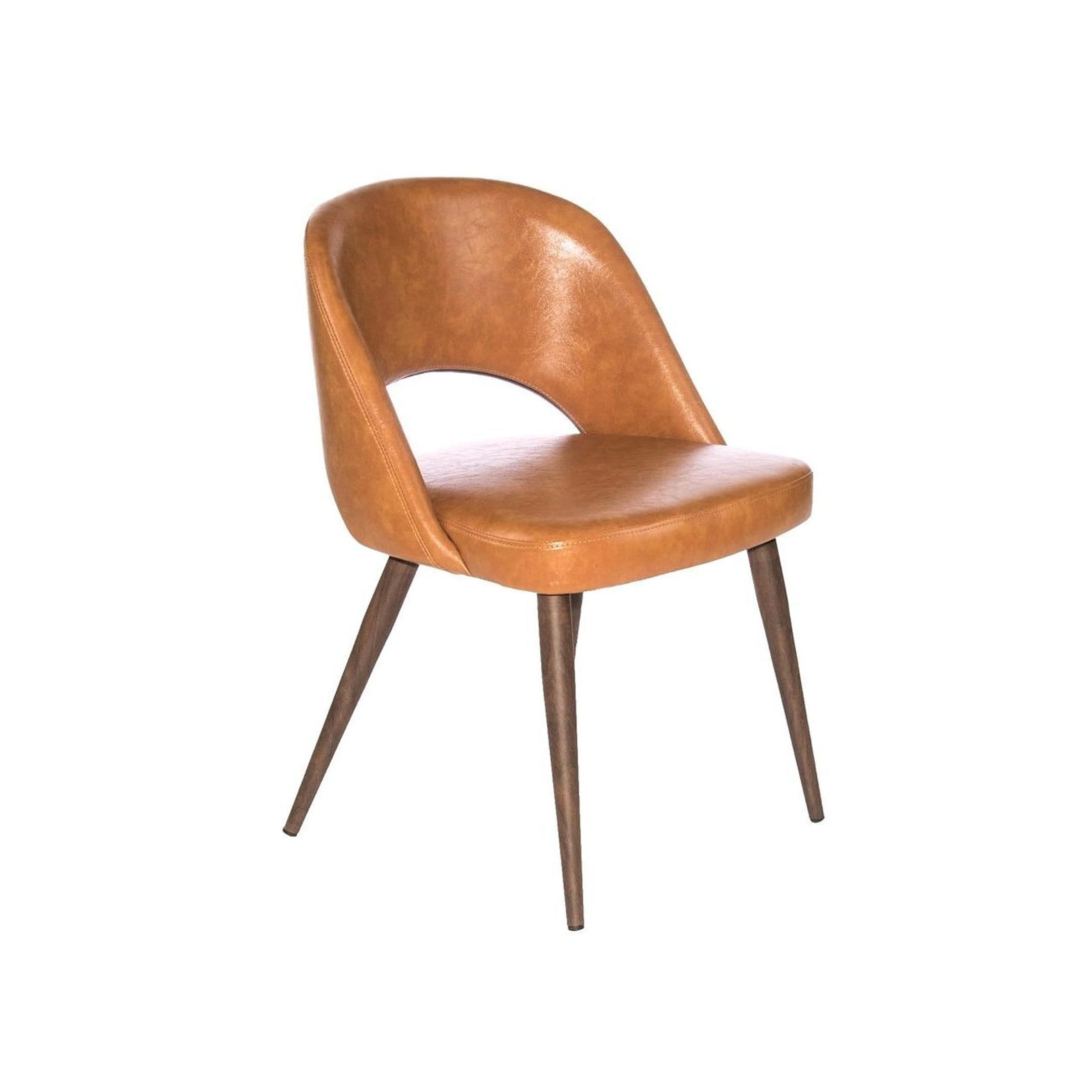 Turner Chair in PU leather with a wood-look metal base | InSTYLE Home & Rugs