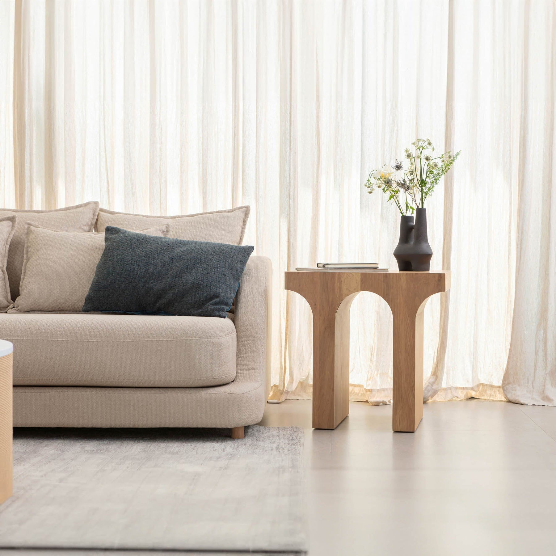 Umbrella Side Table - perfect for holding drinks, lamps, and other essentials | Image 2 | InSTYLE Home & Rugs