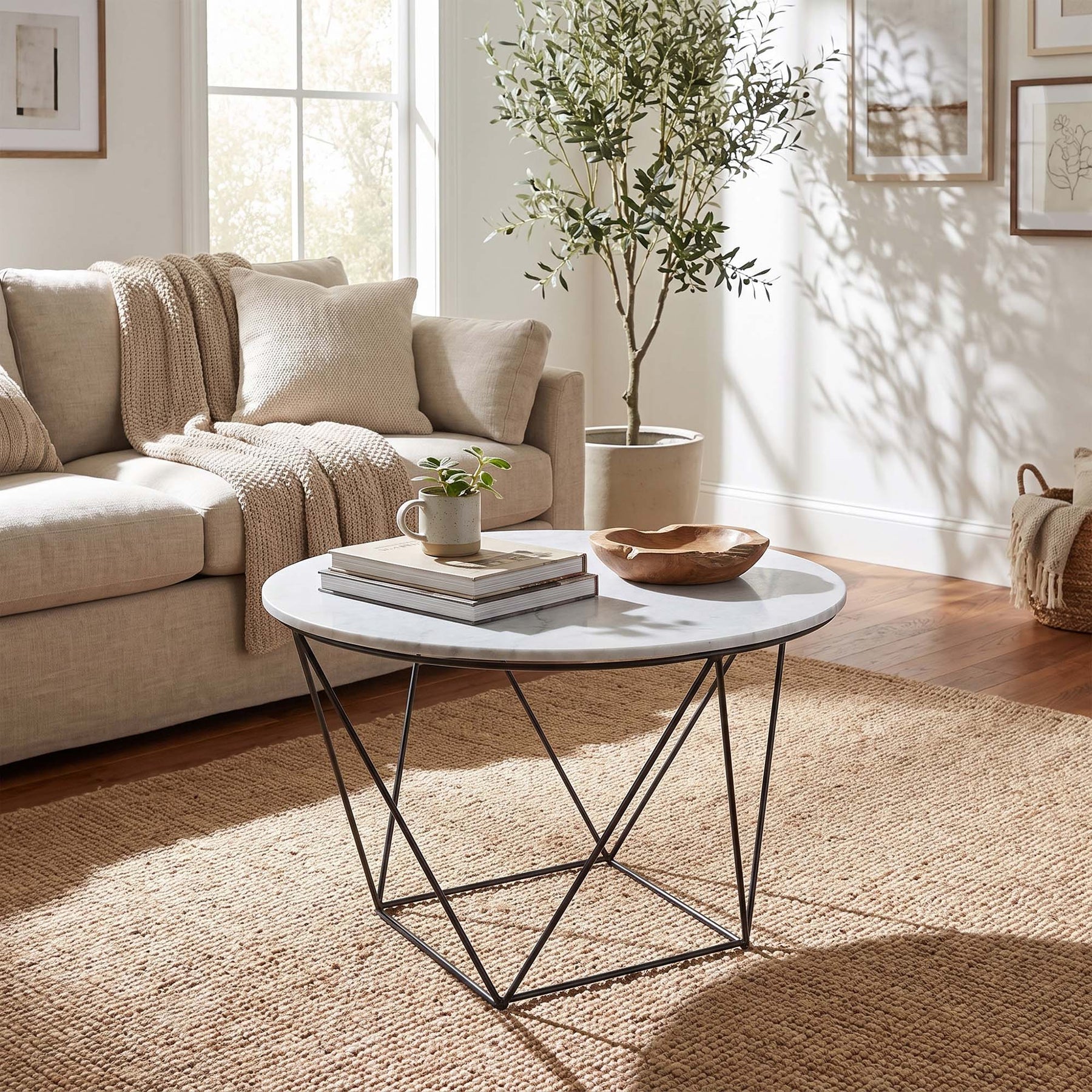 Valencia Round Side Table - available in a variety of materials and styles | Image 2 | InSTYLE Home & Rugs