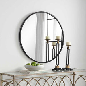 Mirror 37 x 37 (Round) - perfect for enhancing light and creating a sense of space | Image 3 | InSTYLE Home & Rugs
