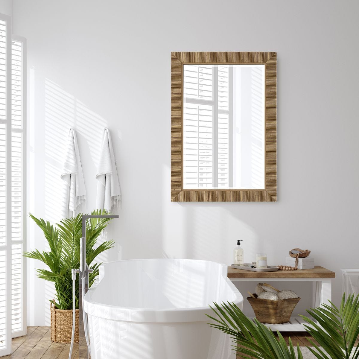 Mirror W00561 - perfect for enhancing light and creating a sense of space | Image 1 | InSTYLE Home & Rugs