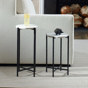 Marble Side Tables - perfect for holding drinks, lamps, and other essentials | Image 3 | InSTYLE Home & Rugs
