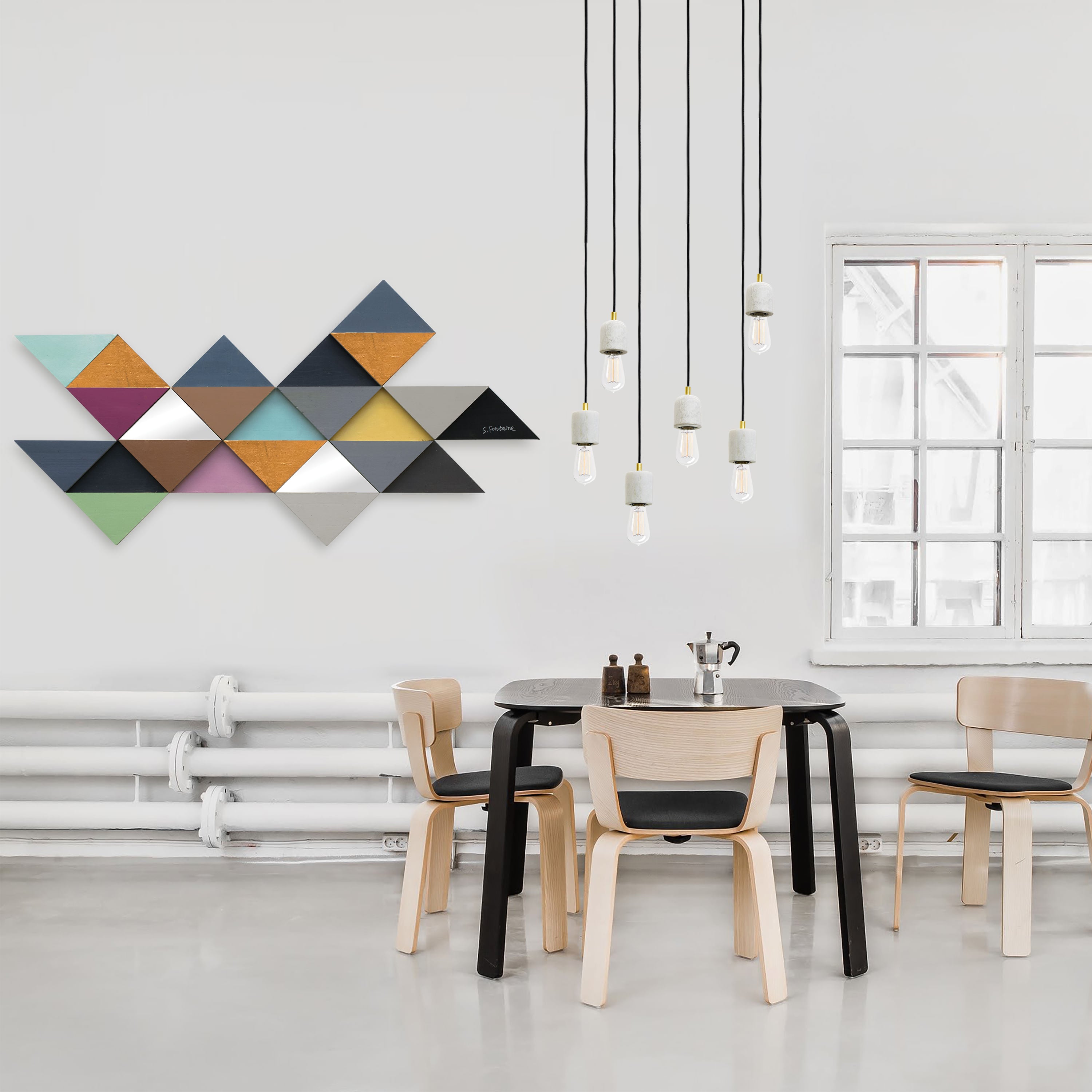 Tremulous Triangle - transform your walls with stylish wall decor | Image 2 | InSTYLE Home & Rugs