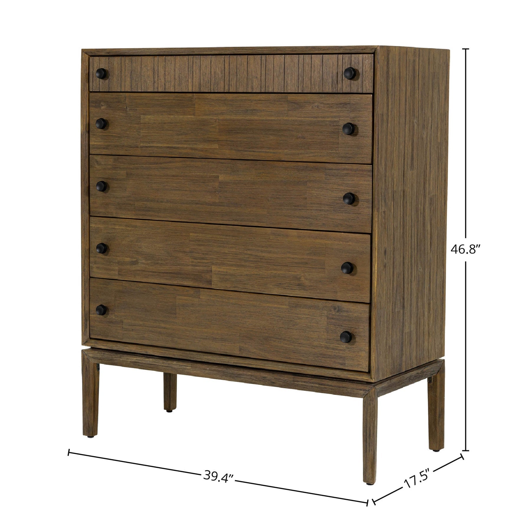 West 5 Drawer Chest - versatile drawer unit for office, bedroom, or living space | Image 2 | InSTYLE Home & Rugs