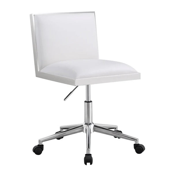Wellington Office Chair - white upholstered office chair with a modern profile | Image 2 | InSTYLE Home & Rugs