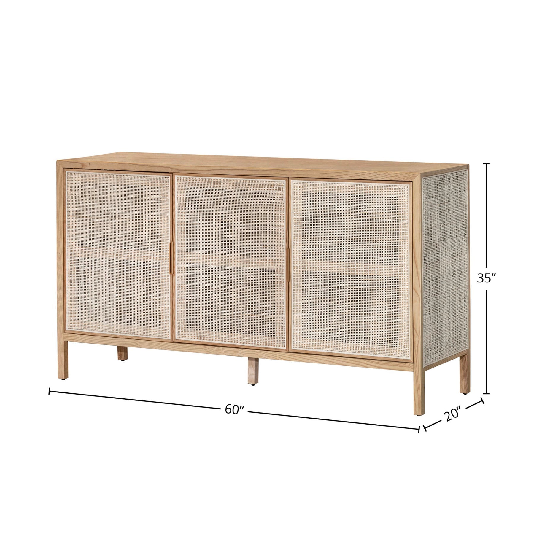 Rattan 3 Door Sideboard - perfect for living room storage | Image 2 | InSTYLE Home & Rugs