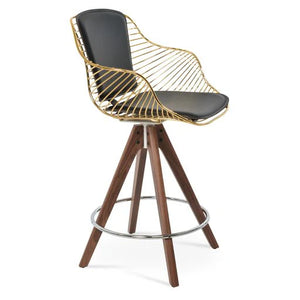 Zebra Pyramid MW Swivel Stool - compact and stylish design | Image 2 | InSTYLE Home & Rugs