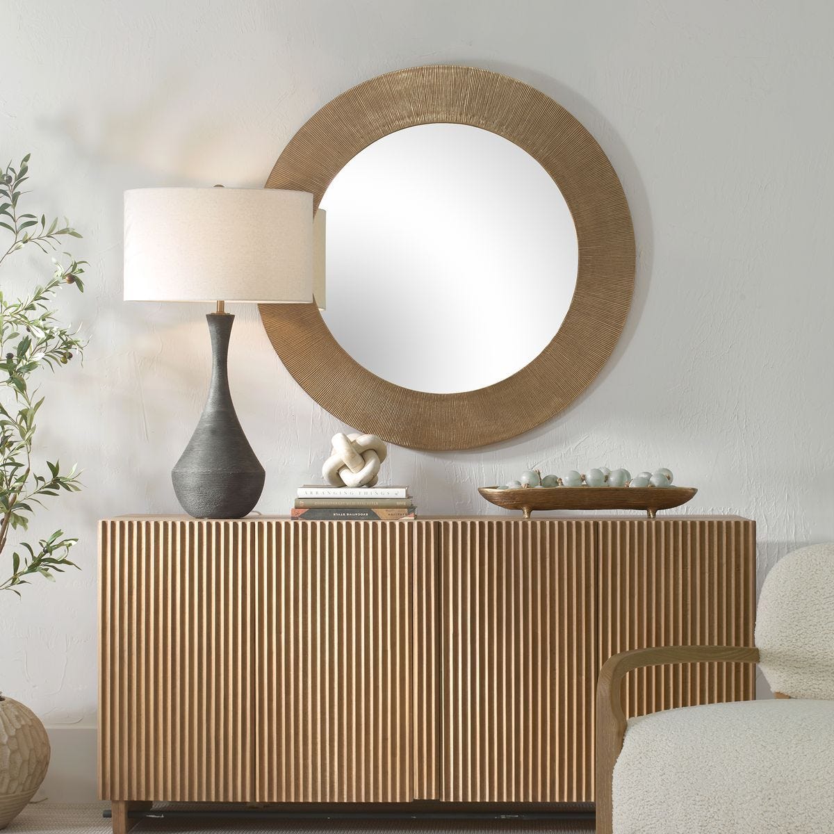 Tano Round Mirror - available in various shapes, sizes, and frame styles | Image 2 | InSTYLE Home & Rugs