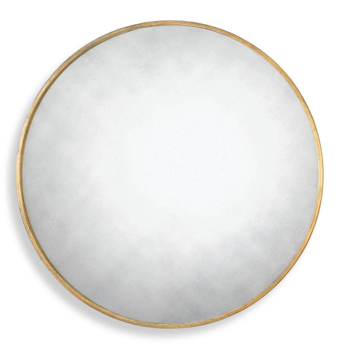 Junius Round Mirror, Gold - perfect for enhancing light and creating a sense of space | Image 1 | InSTYLE Home & Rugs